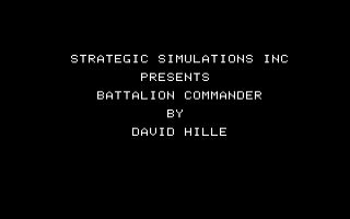 Battalion Commander Title Screen